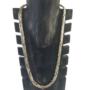 Premier‎ DESIGNS CROWN SILVER AND GOLD TONE BRAIDED NECKLACE